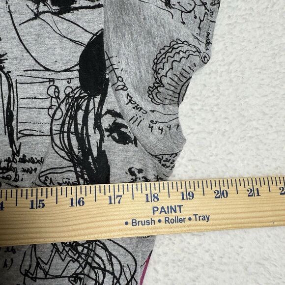 Desigual Women's Graphic Print Jersey Dress Size XL Gray Multicolor Artsy - Picture 6 of 7